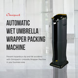 Automatic Wet Umbrella Wrapper Packing Machine, Bags Dispenser Holder, Single Slot, ABS Engineering Plastic, 200 Long Bags Included (Dark Silver)