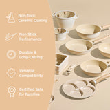 [TRUECOOK OFFICIAL] Induction Non-Stick Eco Ceramic Beige 4-Hole Egg Pan