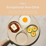 [TRUECOOK OFFICIAL] Induction Non-Stick Eco Ceramic Beige 4-Hole Egg Pan