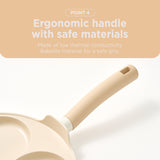 [TRUECOOK OFFICIAL] Induction Non-Stick Eco Ceramic Beige 4-Hole Egg Pan