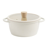 [TRUECOOK OFFICIAL] Induction Non-Stick Eco Ceramic Beige Double Handle Pot (20cm/24cm)