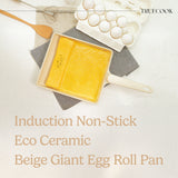 [TRUECOOK OFFICIAL] Induction Non-Stick Eco Ceramic Beige Giant Egg Roll Pan