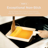 [TRUECOOK OFFICIAL] Induction Non-Stick Eco Ceramic Beige Giant Egg Roll Pan